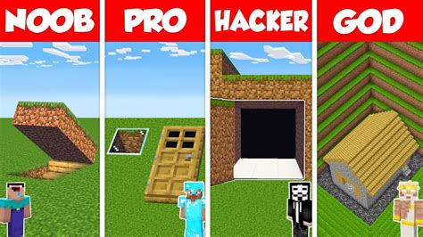 Minecraft Battle Noob Vs Pro Vs Hacker Vs God Secret Underground