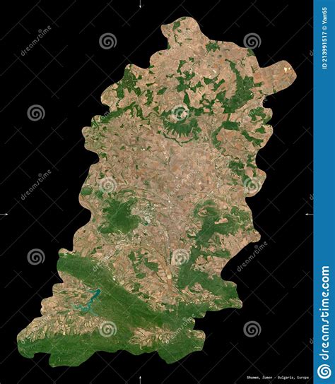 Shumen Bulgaria Black Solid Sentinel 2 Satellite Stock Image