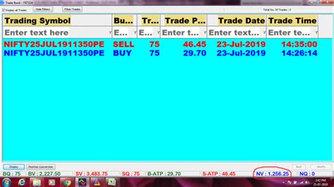 23 07 2019 Rs 1256 Profit In Nifty SAGA CONTRA TRADING