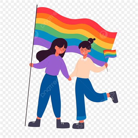 手に手、素敵なlgbtのプライド、レインボーの旗イラスト画像とPSDフリー素材透過の無料ダウンロード - Pngtree
