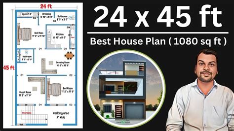 24 X 45 House Plan 24x45 House Design 24x45 Ghar Ka Naksha East