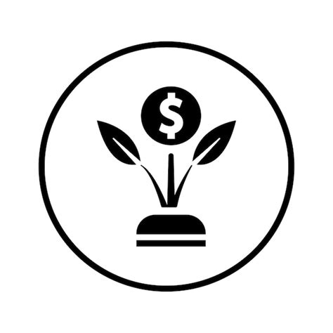 Premium Vector Investment Growth Icon Black Vector Graphics