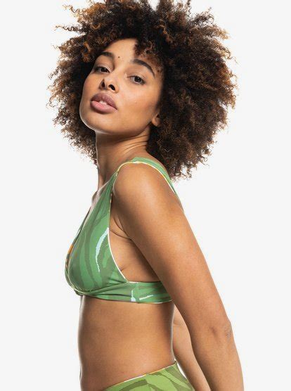 Wildflowers Reverisble Elongated Tri Bikini Top For Women Roxy