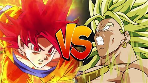 Super Saiyan God Goku Vs Legendary Super Saiyan Broly Dragon Ball Z