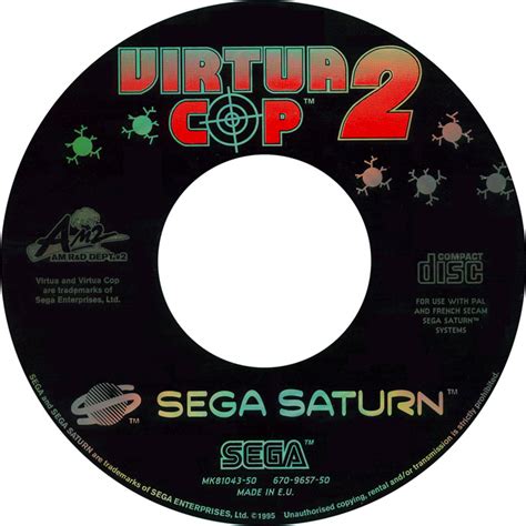 Sega Saturn V Virtua Cop 2 E Game Covers Box Scans Box Art Cd Labels Cart Labels