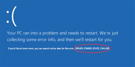 Windows Driver Power State Failure