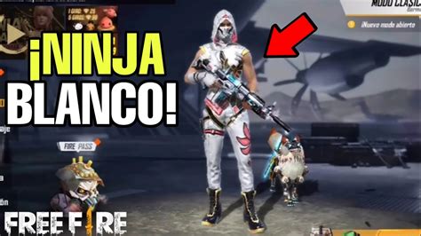 ¡al Fin LogrÉ Conseguir El Ninja Blanco En Free Fire Youtube