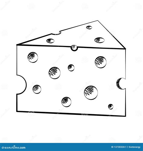 Slice Of Cheese Drawing