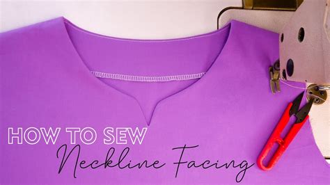 How To Sew Neckline Facing Neck Sewing Techniques Tutorial For Beginners