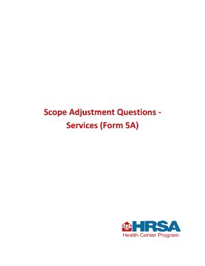 Fillable Online Bphc Hrsa External Scope Adjustment Questions