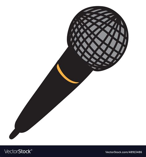 Microphone Mic Doodle Royalty Free Vector Image