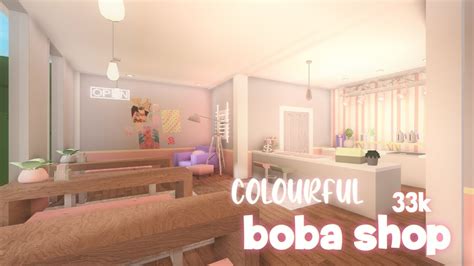 Colourful Boba Shop Bloxburg 33k Youtube