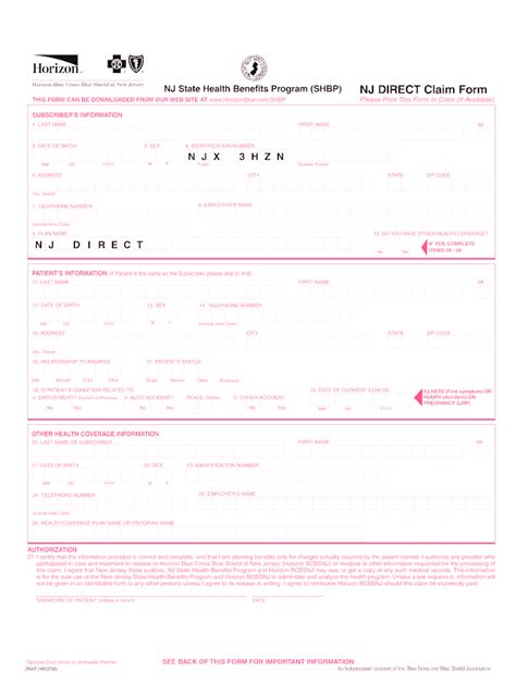 Fillable Online Docshare02 Docshare Claim Form Medical NJ DIRECT