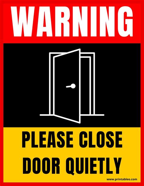 50 Printable Please Close Door Sign Printableo