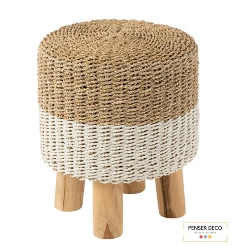 Tabouret Rond Zostere Cm Pouf En Osier D Int Rieur Penser D Co Fr