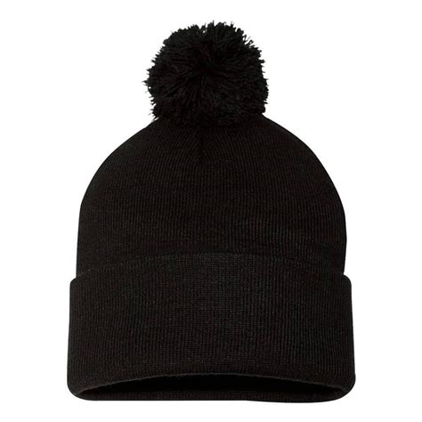 Couver Unisex 12 Inch Knit Acrylic Warm Winter Beanie Hat With Pom Pom