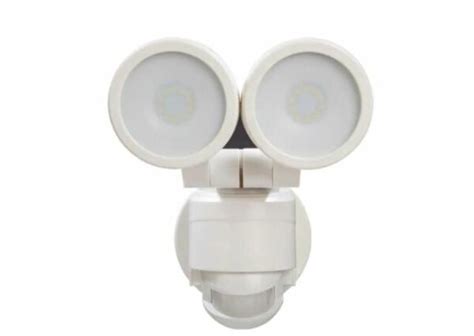 Defiant Degree White Motion Activated Outdoor Led Twin Head Flood