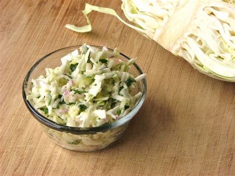 Tangy Coleslaw With Red Onion And Parsley — Delectably Mine