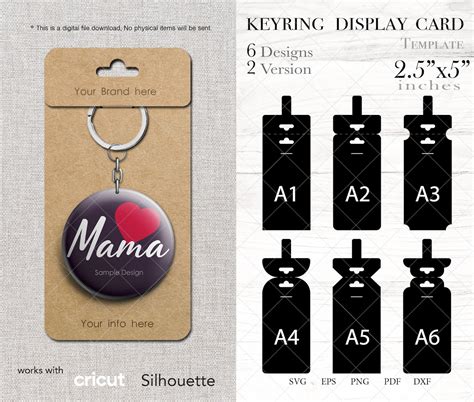 6x2 Keyring Display Card Svg 2 5x5 Keychain Etsy UK