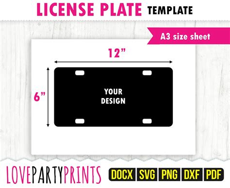 Missouri Blank License Plate SVG Downloadable Cut File MO ...