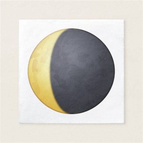 Waning crescent moon - Emoji Napkin | Napkins, Moon emoji, Personalized ...