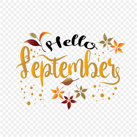 Hello September Vector Design Images English Local Lettering Hello