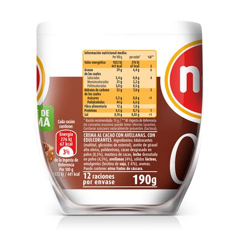 Crema De Cacao Con Avellanas Con Stevia Nocilla 190 G Nocilla