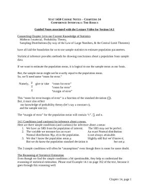 Stat Course Notes Chapters Doc Template Pdffiller