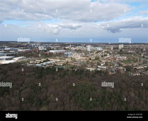 Stevenage town centre Hertfordshire UK Aerial Stock Photo - Alamy