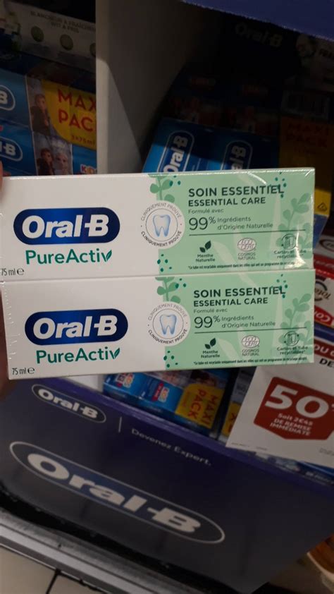 Composition Oral B Pureactiv Dentifrice Soin Essentiel Ufc Que Choisir