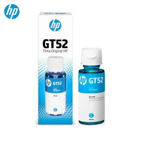 Tinta Hp Gt52 Original - Botella De Tinta Hp Gt52 Cian Presentacion Original - Promart