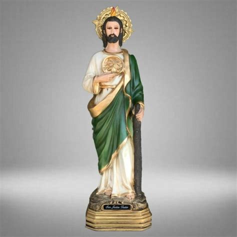 STATUE 18 San Judas Saint Jude Mi Santuario 19794 MADE IN MEXICO