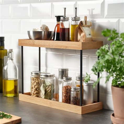 NÅlblecka Kitchen Countertop Organizer Metalbamboo 15x518x11 Ikea