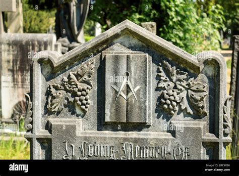 Gravestone At Southern Cemetery Manchester Stock Photo Alamy