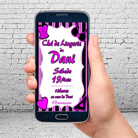 Convite Virtual Chá de Lingerie Elo Produtos Especiais