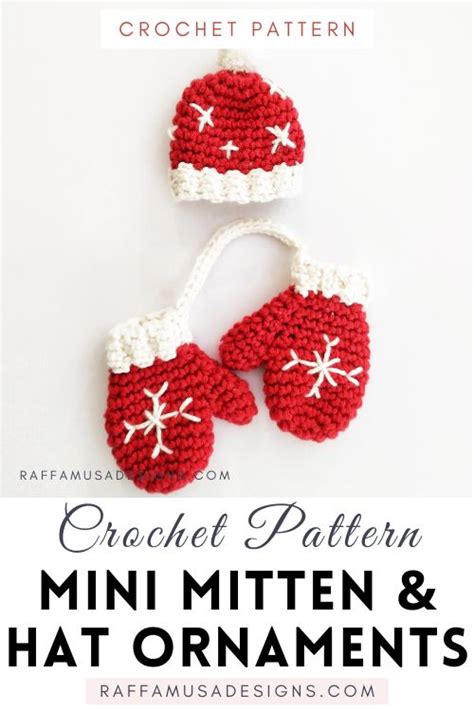 Mini Hat Christmas Ornament Free Crochet Pattern