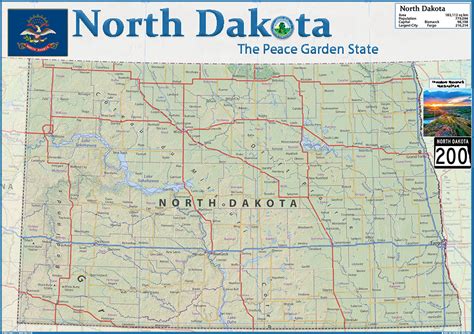 North Dakota State Map I Love Maps