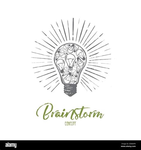 Brainstorm Concept Hand Drawn Isolated Vector Stock Vector Image Art