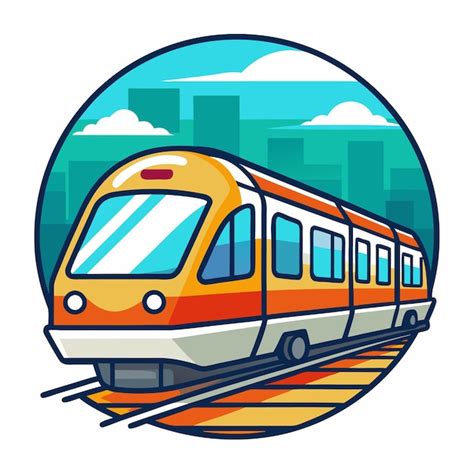 Premium Vector Cartoon Train Speeding Through Cityscape