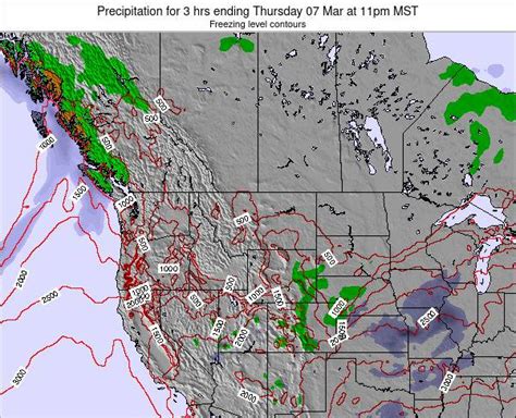 Montana Precipitation For 3 Hrs Ending Sunday 12 Sep At 6pm Mdt