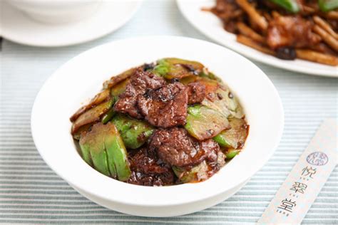 凉瓜炒牛肉中国菜系食品餐饮摄影素材汇图网