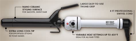 Amazon HOT TOOLS Pro Artist Nano Ceramic Curling Iron Wand For Smooth Shiny Hair 1 In