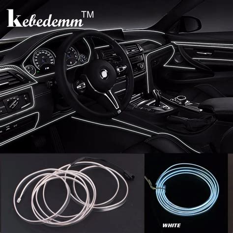 Kebetemm M M M Car Atmosphere Lamps Auto Interior Light Wire Led