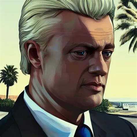 Geert Wilders In GTA V Cover Art By Stephen Bliss Stable Diffusion