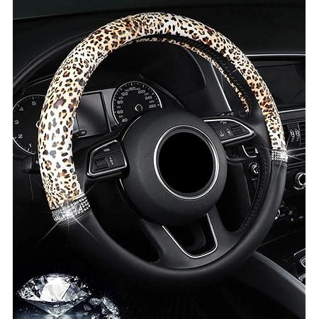 Amazon Inebiz Luxury Leopard Print Fashionable Plush Car Steering