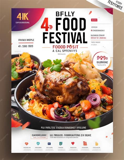 Premium Photo | A poster for food festival shows a food festival