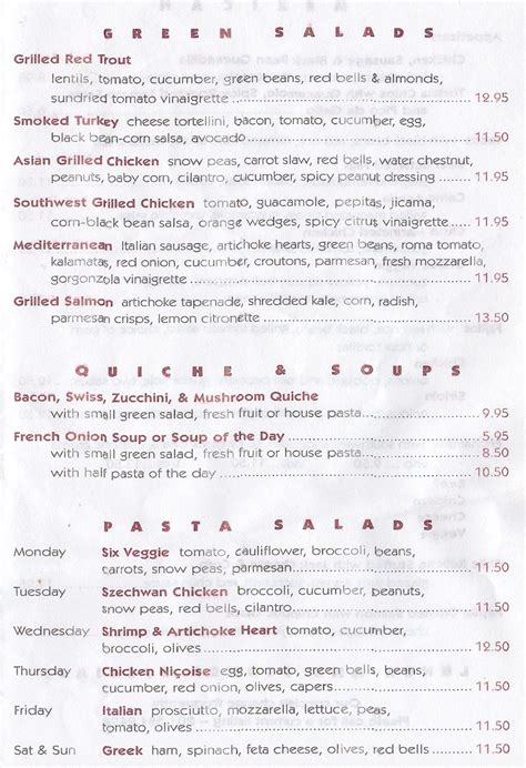 Red Butte Cafe Menu Slc Menu