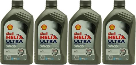 Shell Helix Ultra Professional AG 5W-30 Motoröl 4x 1l = 4 Liter - SAE ...