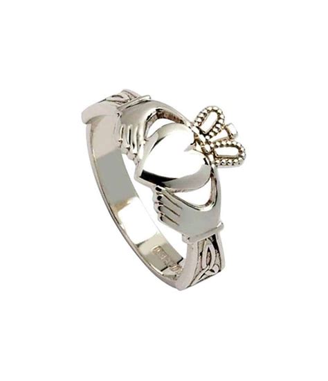 Women S Claddagh Ring With Trinity Knot Cuffs Claddagh Rings