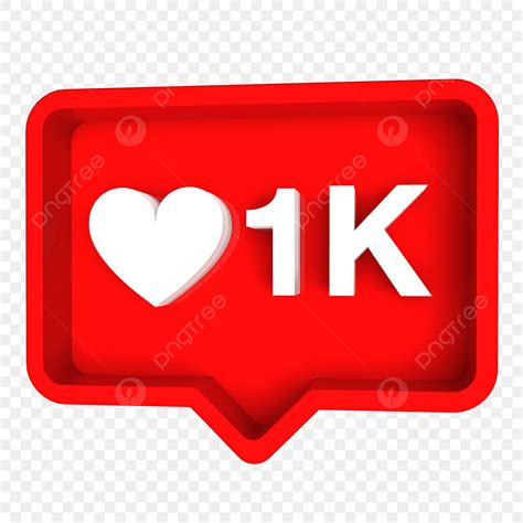 1k Red Heart Instagram Likes Like 1k Like 1k Instagram Likes Png